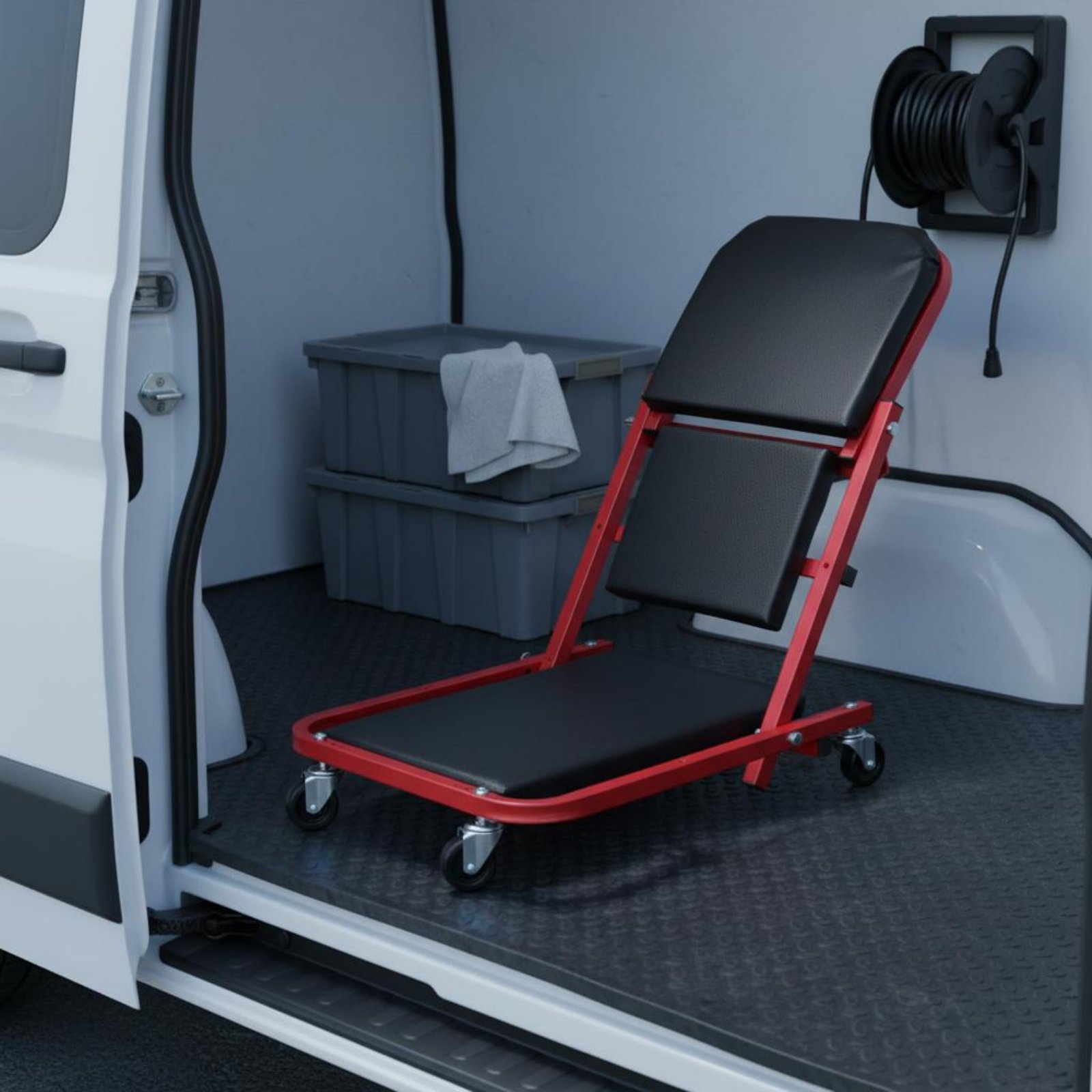 Heavy Equipment Repair - Siège d'atelier pliable 2-en-1 convertible pour