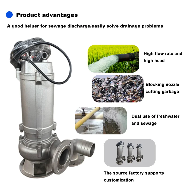 Pompe submersible en acier ino - Submersible Pump Sewage avis et prix