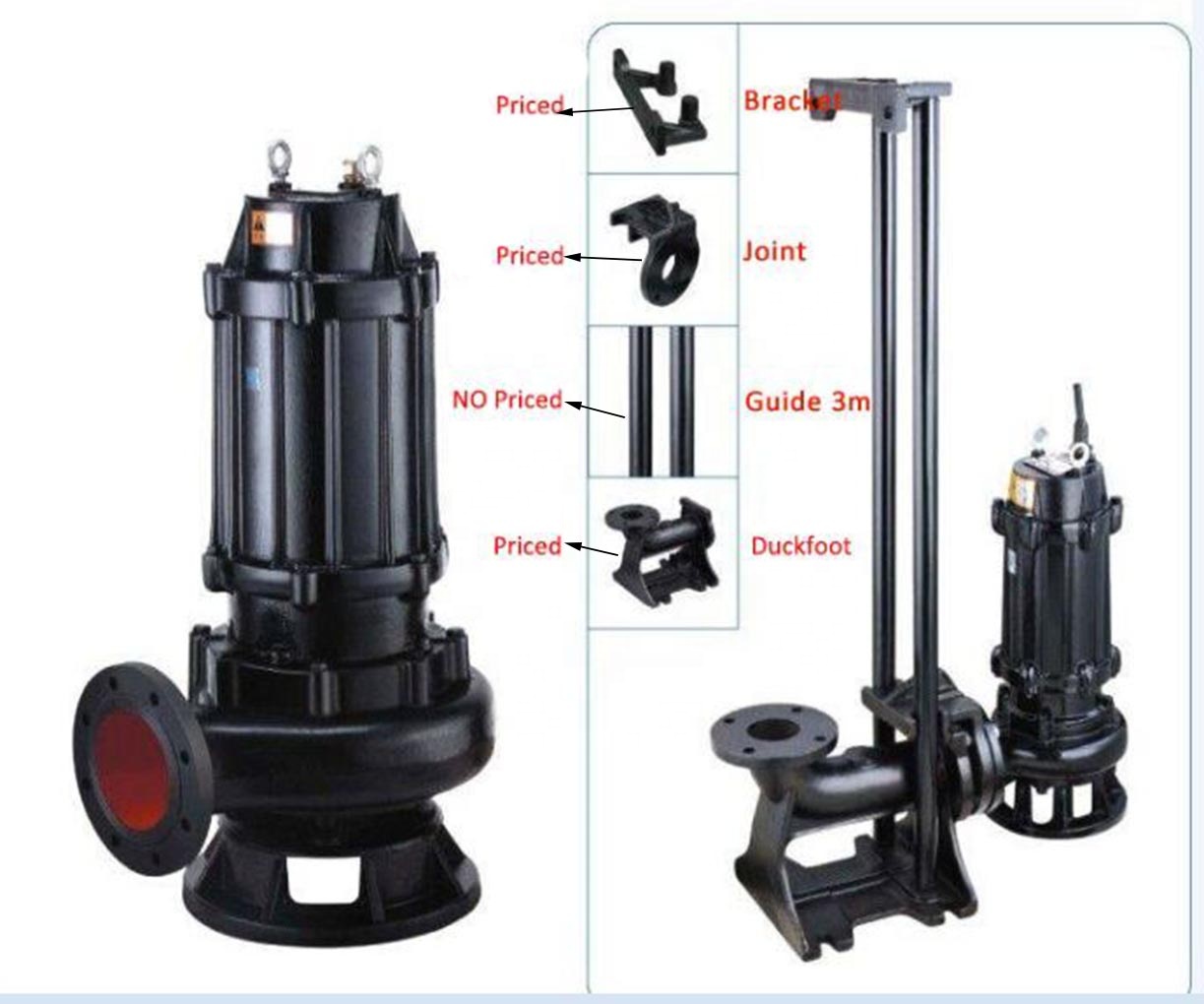 Pompe à eaux usées à couplage  - Submersible Pump Sewage avis et prix