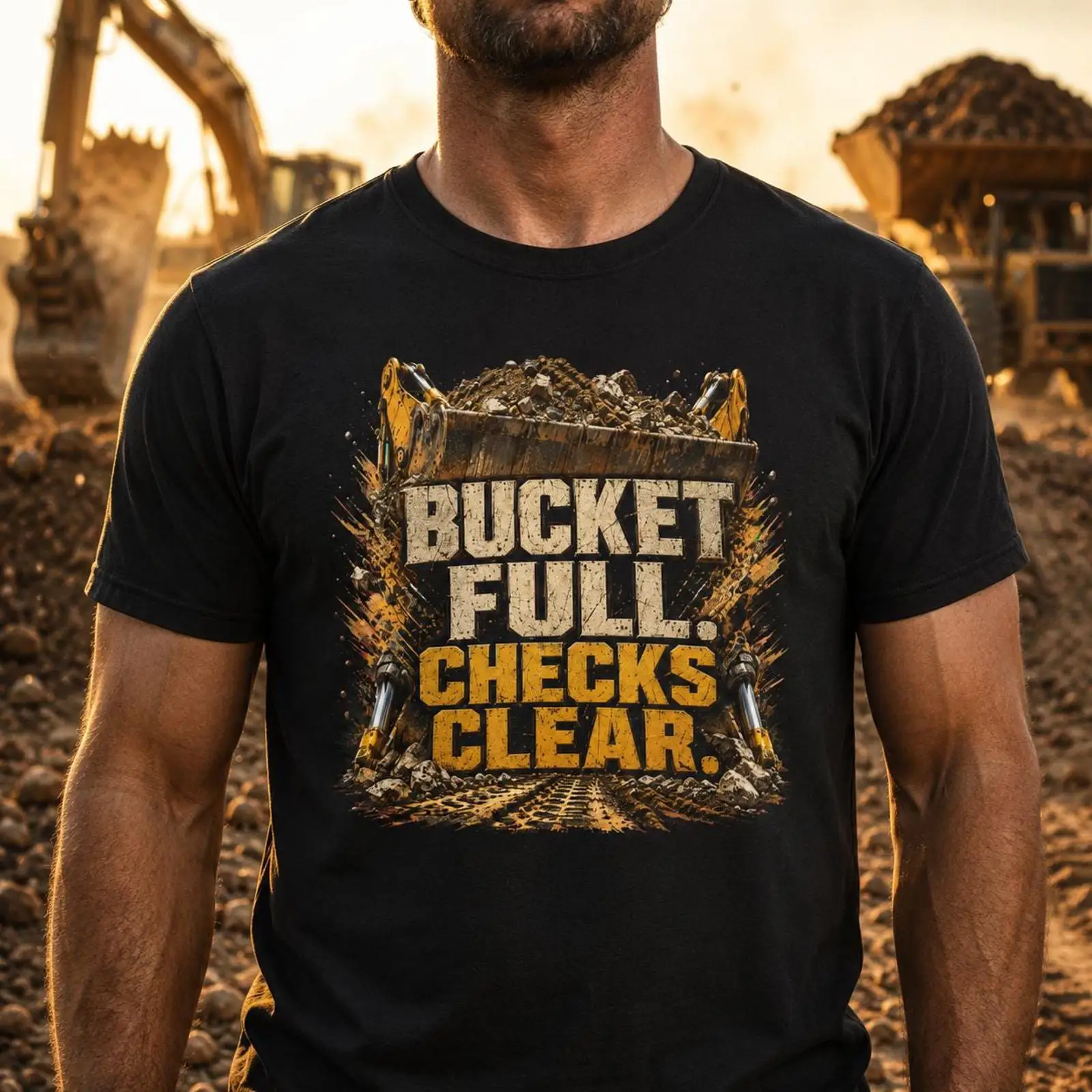 T-shirt 'Bucket Full Checks Cl - Heavy Equipment With Bucket avis et prix