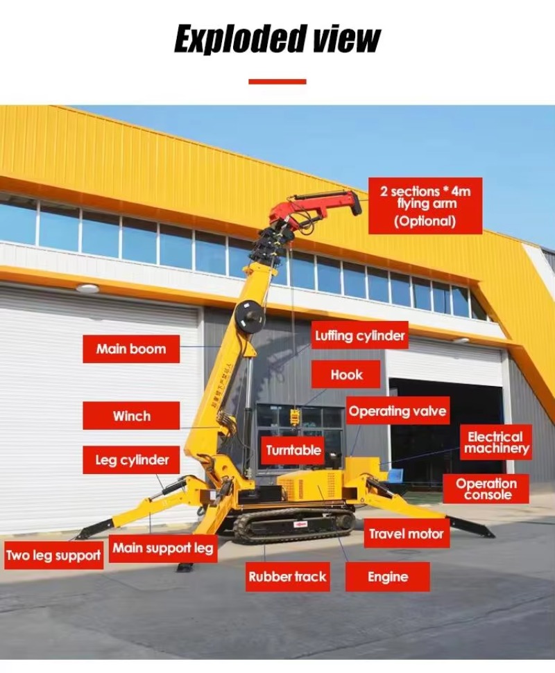 Grue araignée hydraulique 8T,  - Heavy Equipment In Construction avis et prix